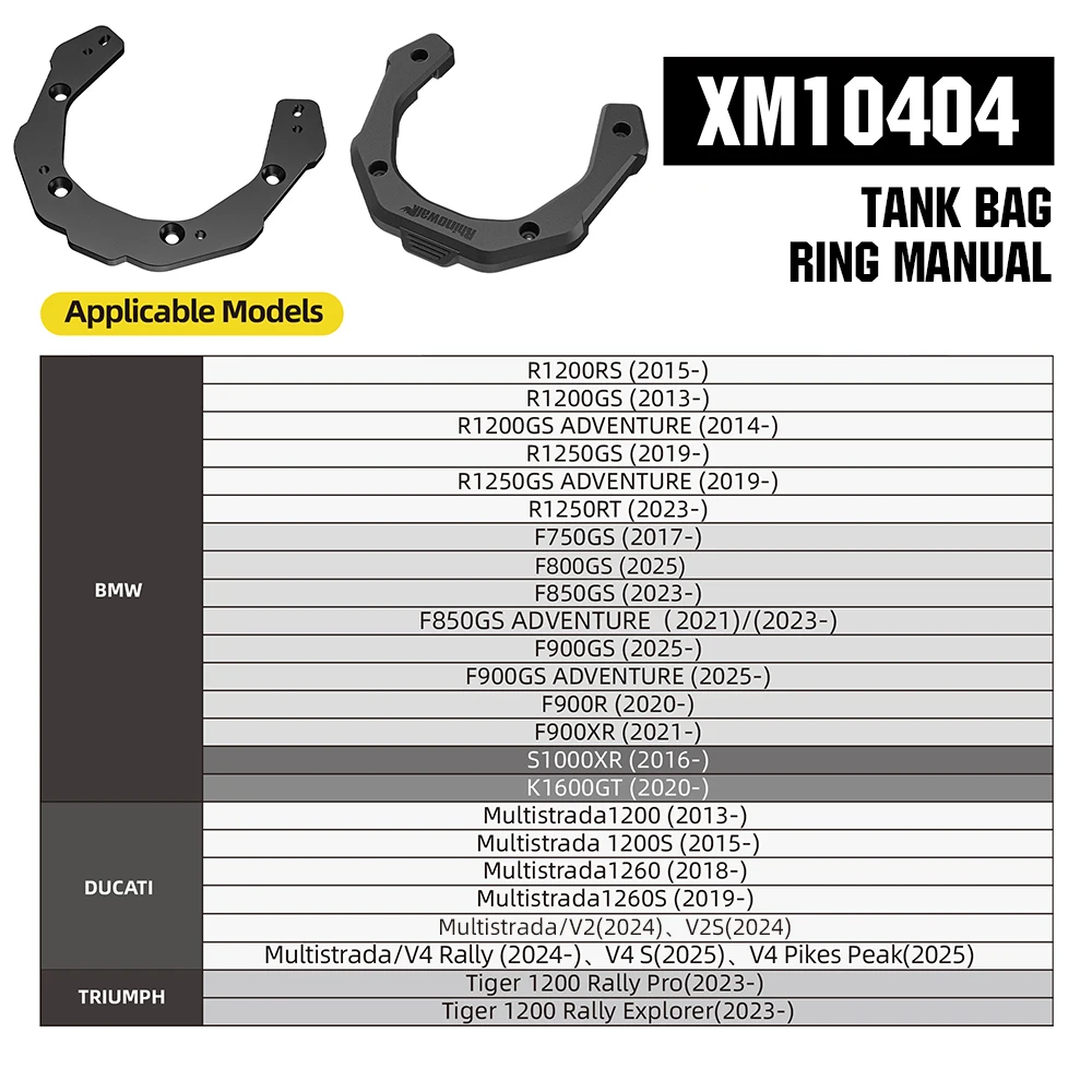 Rhinowalk Motorfiets Waterdichte Tank Opbergtas Magnetische Snelkoppeling Fietsaccessoires Voor CFMOTO 450 MT Kawasaki VOGE BMW