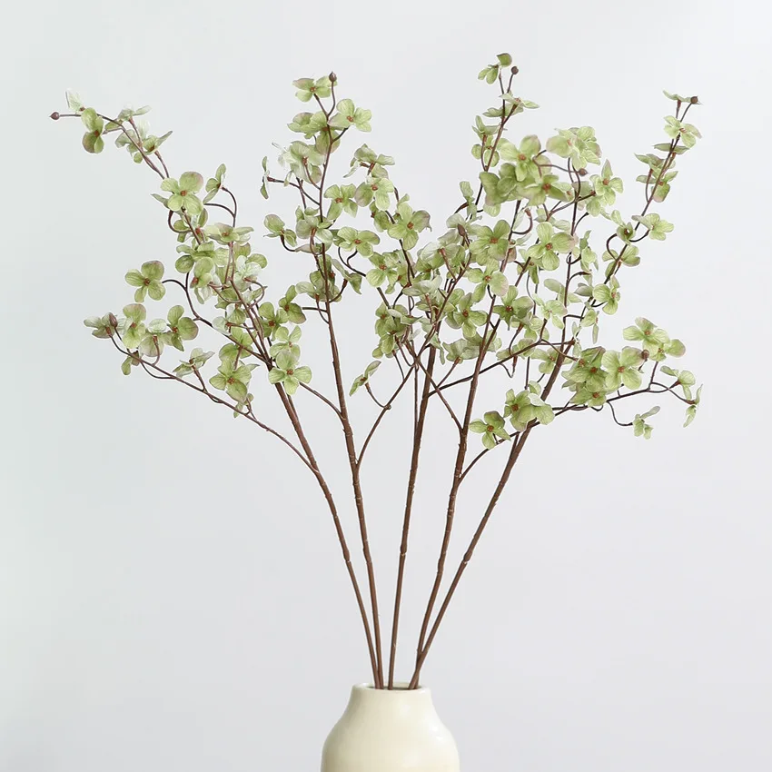 6 Stück künstliche Kirschblütenzweige mit 4 Gabeln, Heim- und Raumdekoration, Hochzeit, Blumenarrangement, Party, Tischdekoration, künstliche Blumen – Detail 3