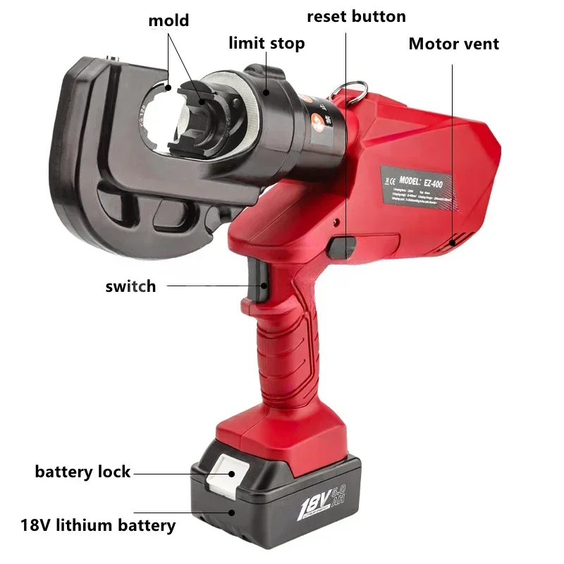 EC-300 EC-400 Portable Electric Hydraulic Pliers  Crimping  Rechargeable Plug-in   EZ-300 EZ-400S