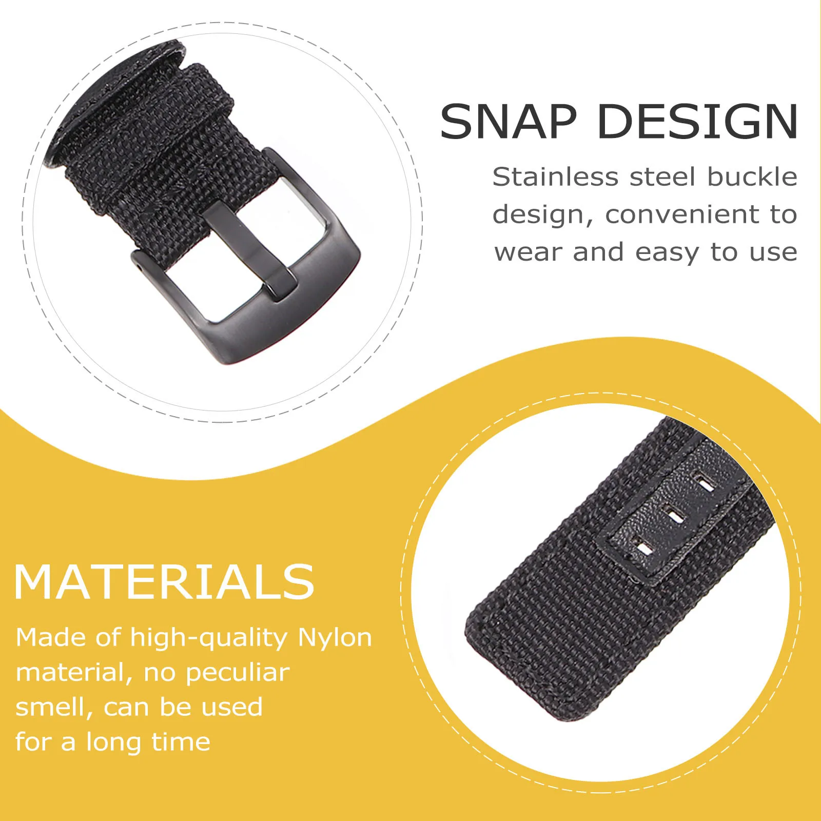 

2pcs Nylon Watch Straps Premium Stainless Steel Buckle Quick Release Replacement Band For Galaxy Watch S3 Unisex Sports