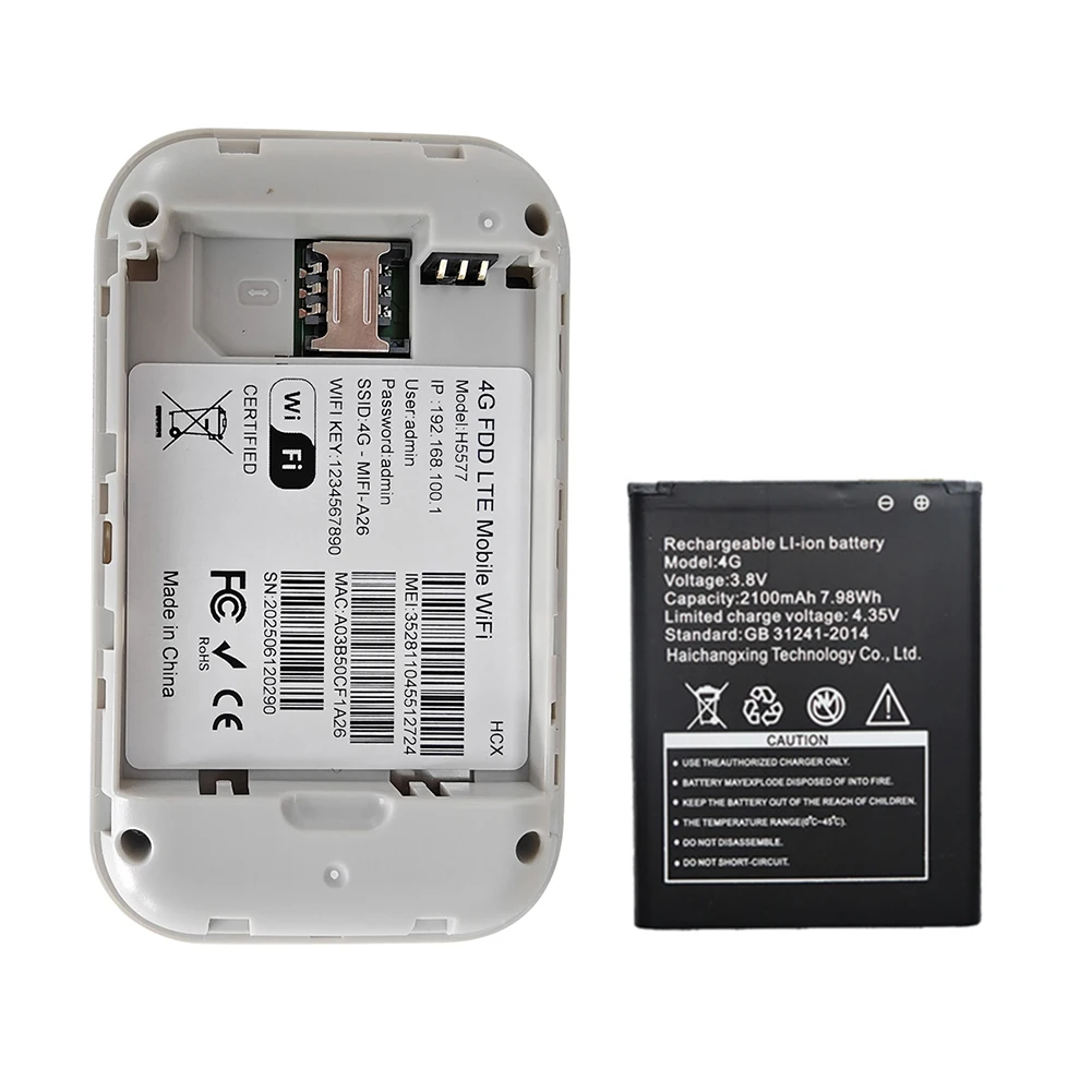نقطة اتصال متنقلة مودم لاسلكي محمول عالي السرعة 150 ميجابت في الثانية 4G راوتر لاسلكي 2100 مللي أمبير في الساعة نطاق عريض مع فتحة بطاقة SIM تغطية واسعة