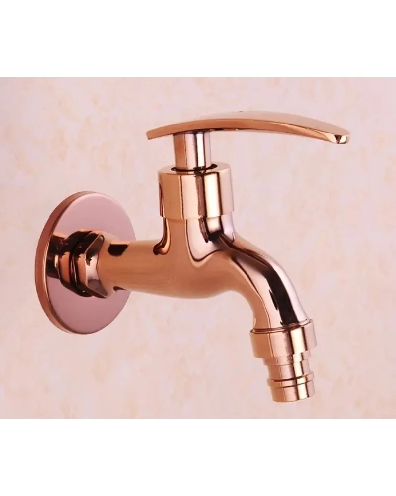 Copper Rose Gold Washing Machine Faucet Single Cooling Automatic Washing Machine Balcony Mop Pool Faucet Lengthened By 4 Points