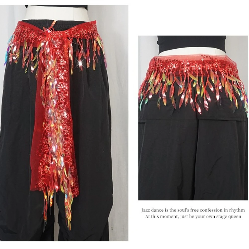 إمرأة ملابس رقص الجاز وشاح الورك الترتر شرابة الدانتيل متابعة الرقص الشرقي اكسسوارات ارتداء حزام أحزمة وسط شرقية الأوشحة الورك