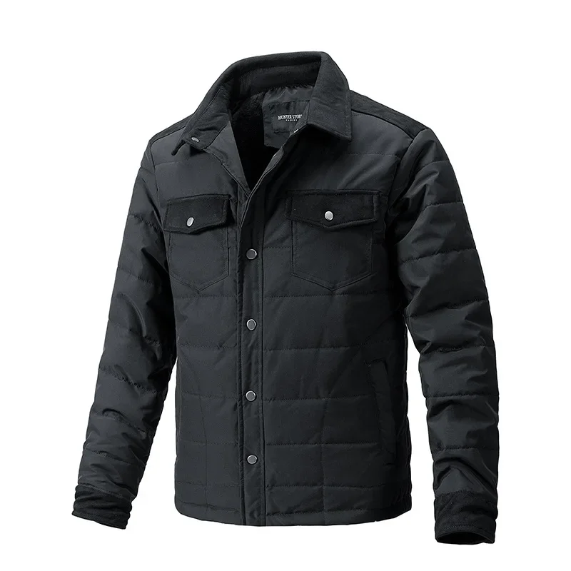 LIBIELIY Men's Casual Jacket For Autumn And Winter, European And American Style, Fashionable Checked Lapel, Multi-pocket Busine