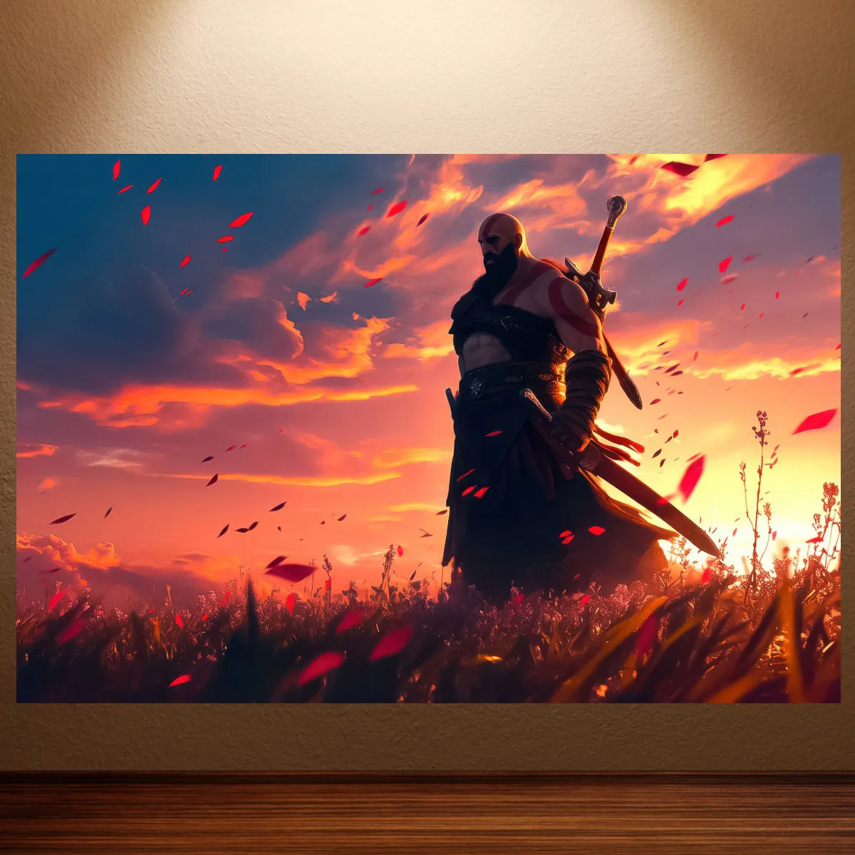 God of War Poster The Graffiti God Kratos The Nightwatcher Games Poster Canvas Painting Game Room Wall Decor Wall Art Stickers