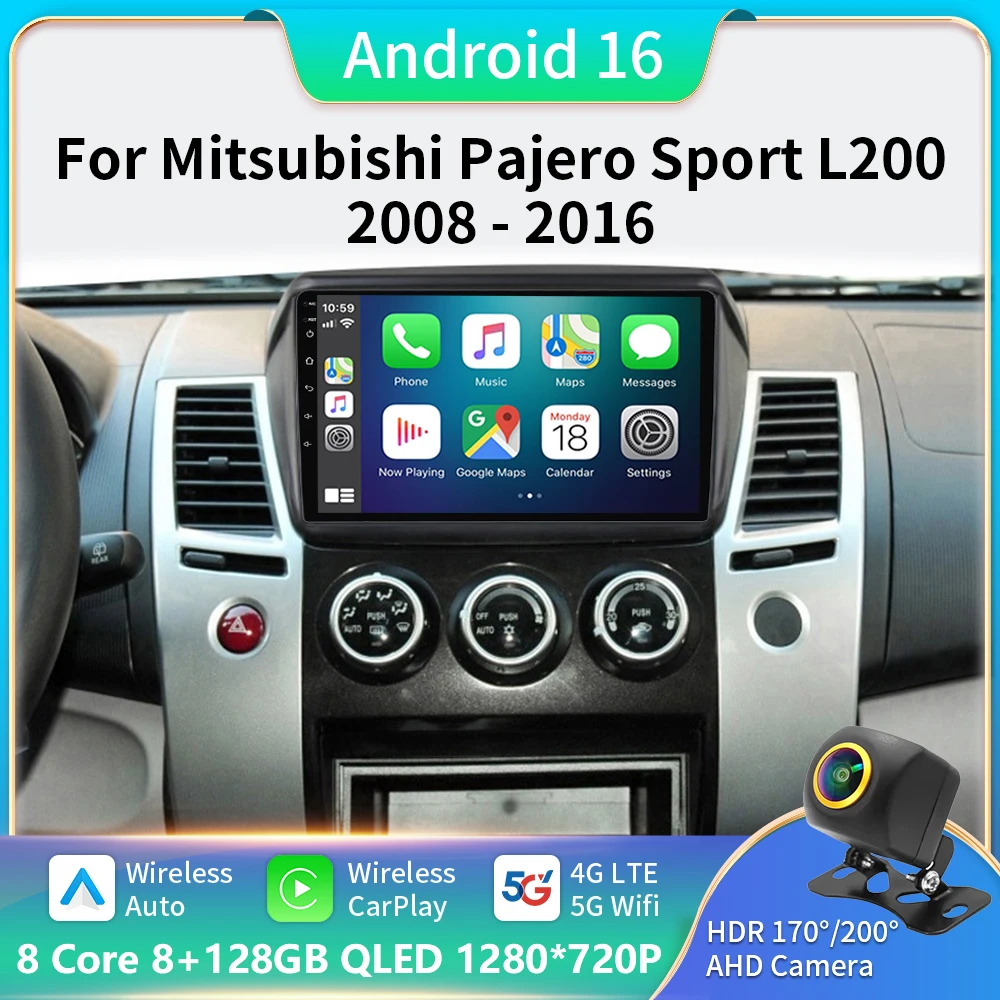 

Android 16 For Mitsubishi Pajero Sport 2 2008 - 2016 L200 Triton 2006 - 2014 Android Car Radio Multimedia Video Player stereo BT