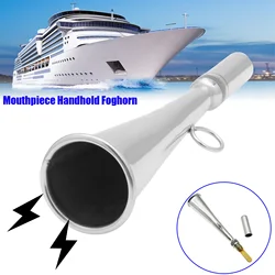 Marine Boat Handheld Foghorn Stainless Steel Fog Horn Removable Mouthpiece Accessory Yacht Marine Safety Communication custom