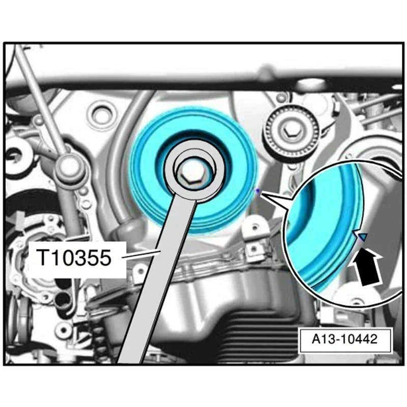1 New T10355 Crankshaft Balancing Tool Suitable for V0lk-s-wa-gen A-di Sk0-d-a Seat 1.8 2.0 Engine