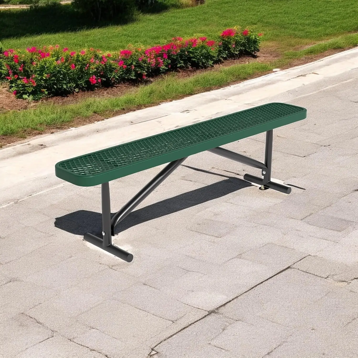 Commercial Metal Park Bench 72
