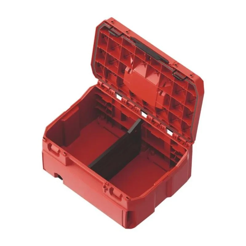 Large 35L IP65 Impact Resistant Modular Toolbox with One Hand Locking System Heavy Duty Storage Case for Tools and Equipment