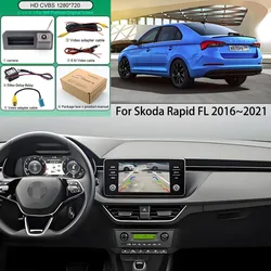 Vehicle Truck Handle Rear View Camera For Skoda Rapid FL 2016 2017 2018 2019 Facelift 2020 2021 For MIB Platform Night Vision