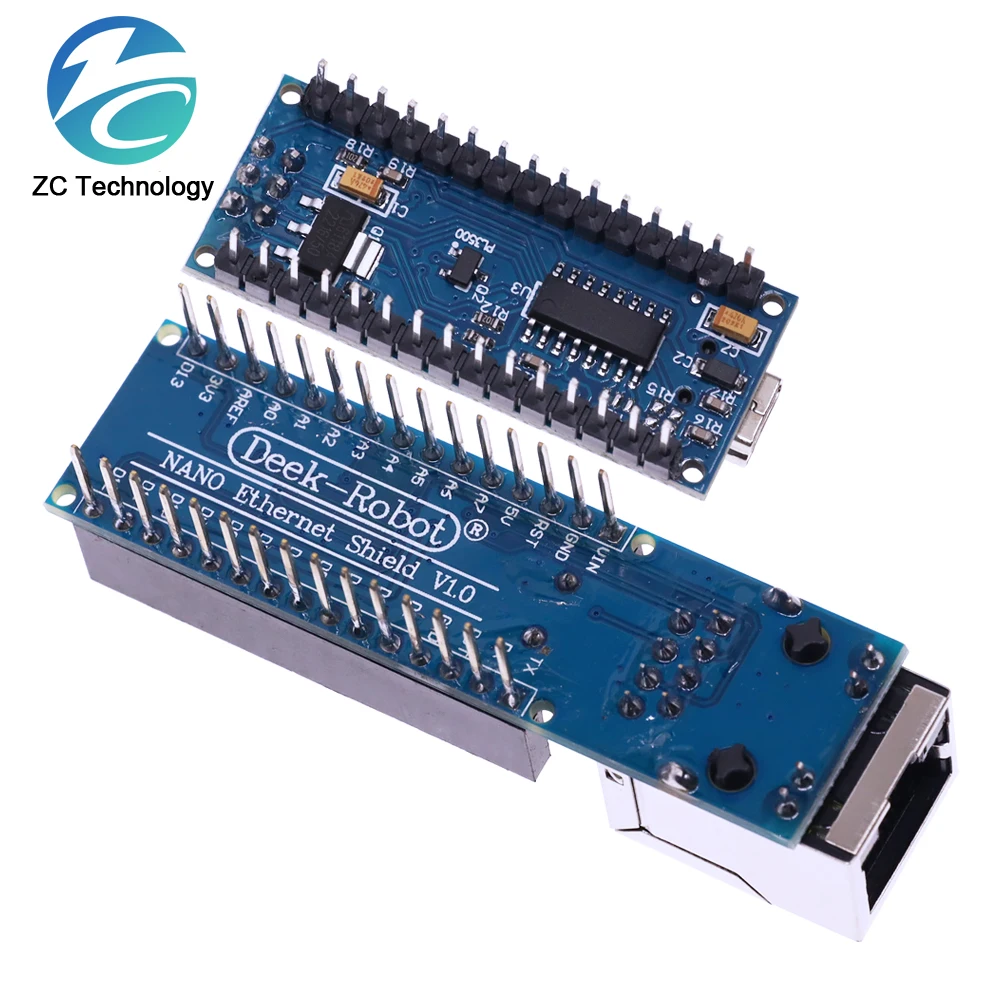 Imagem -02 - Mini Escudo Ethernet para Arduino Módulo Webserver Compatível com Nano 3.0 v3 Ch340g Rj45 Microchip Hr911105a Enc28j60 V1.0