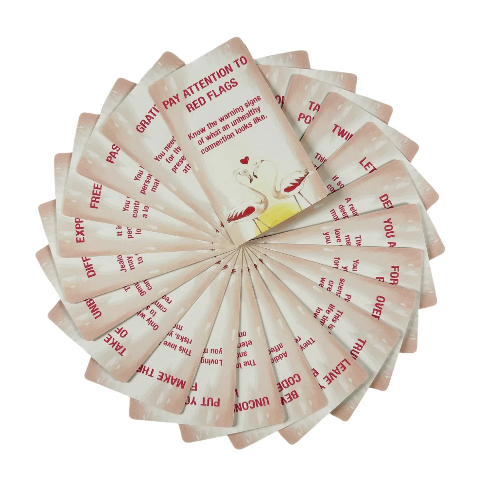 Love Message Oracle Cards 54 Cards Love Oracle Cards Divination Game for Couple Relationship Reading Spiritual Party Board Game