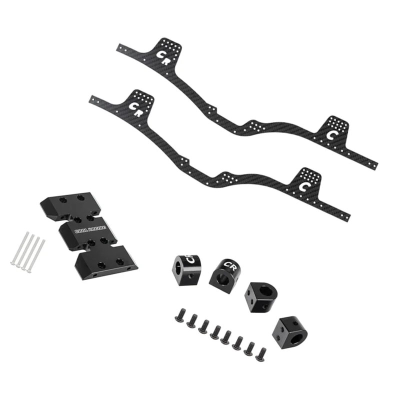 Kit de chasis de fibra de carbono LCG, marco de placa de deslizamiento de riel para Axial SCX10 1/10 RC Crawler, Centro inferior de actualización de bricolaje, 1