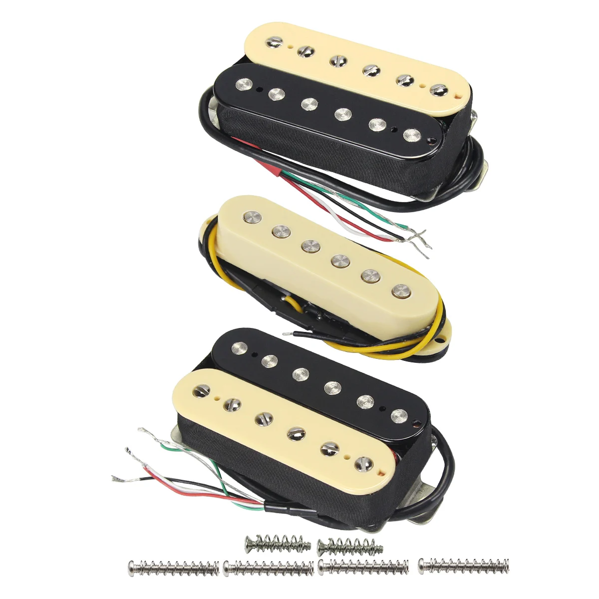 FLEOR 3pcs Ceramic Electric Guitar Humbucker Pickup +Single Coil Pickups HSH Guitar Parts