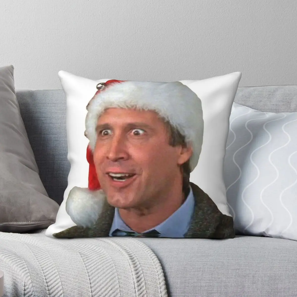 Chevy Chase Clark Griswold Square Pillowcase Polyester Linen Velvet Pattern Zip Decor Home Cushion Cover