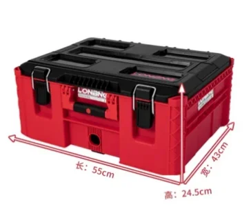 LB-601S-L 3.0 Red Combination Stacking Toolbox Large Storage Box Industrial Multi functional Large Capacity Toolbox