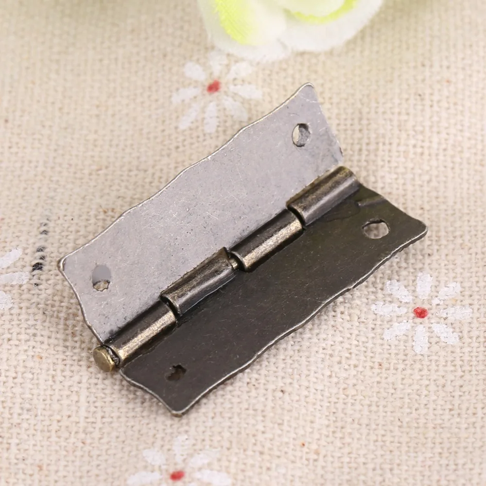 10pcs Vintage Pattern Carved Hinge Includes Screws Antique Bronze Folding Hinges Case Hinges Jewellery Boxes