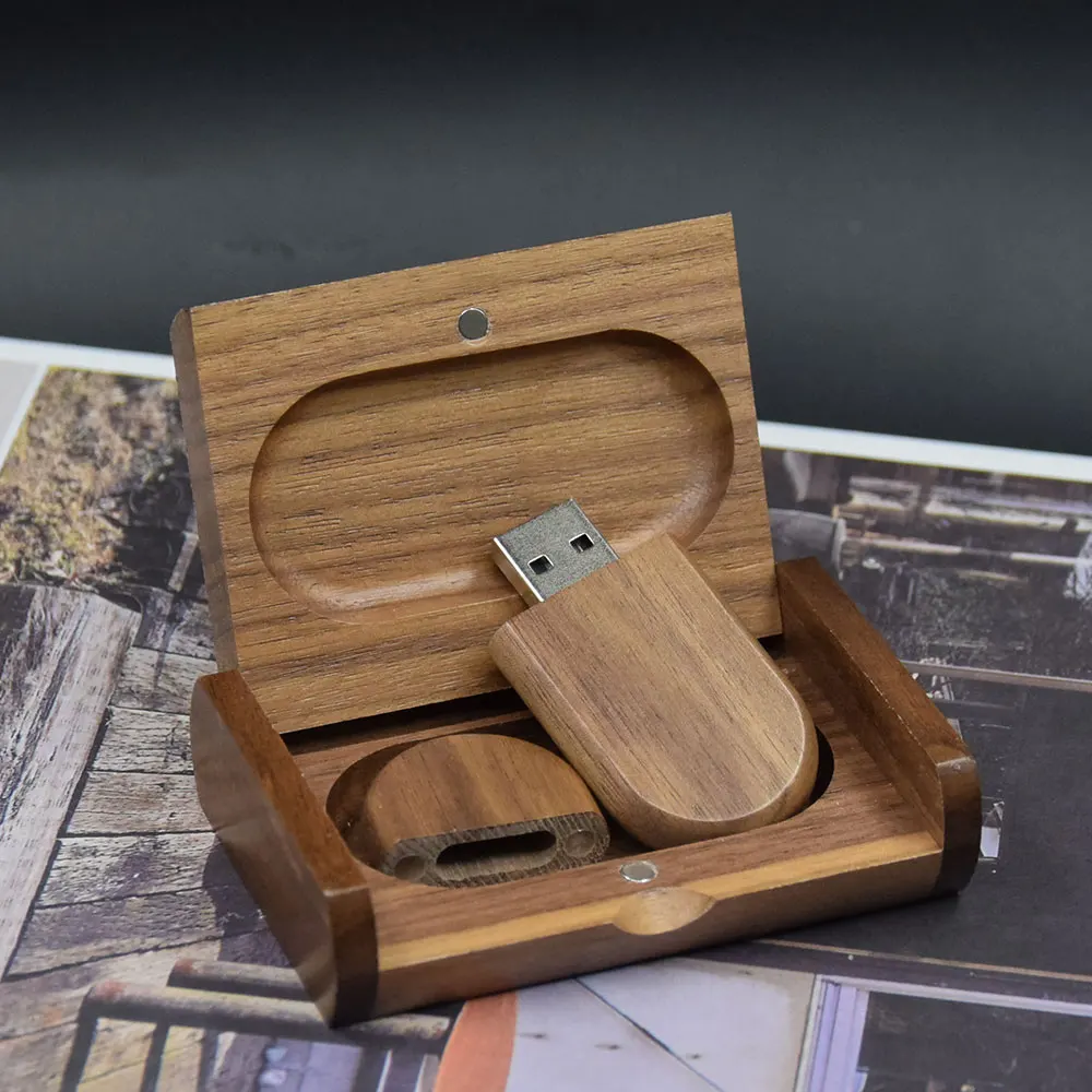 20 STUKS VEEL Gratis Custom Logo USB 3.0 Flash Drive 128 GB Mooie Houten Doos Memory Stick 64 GB Creatieve Gift Pen Drive Pendrive