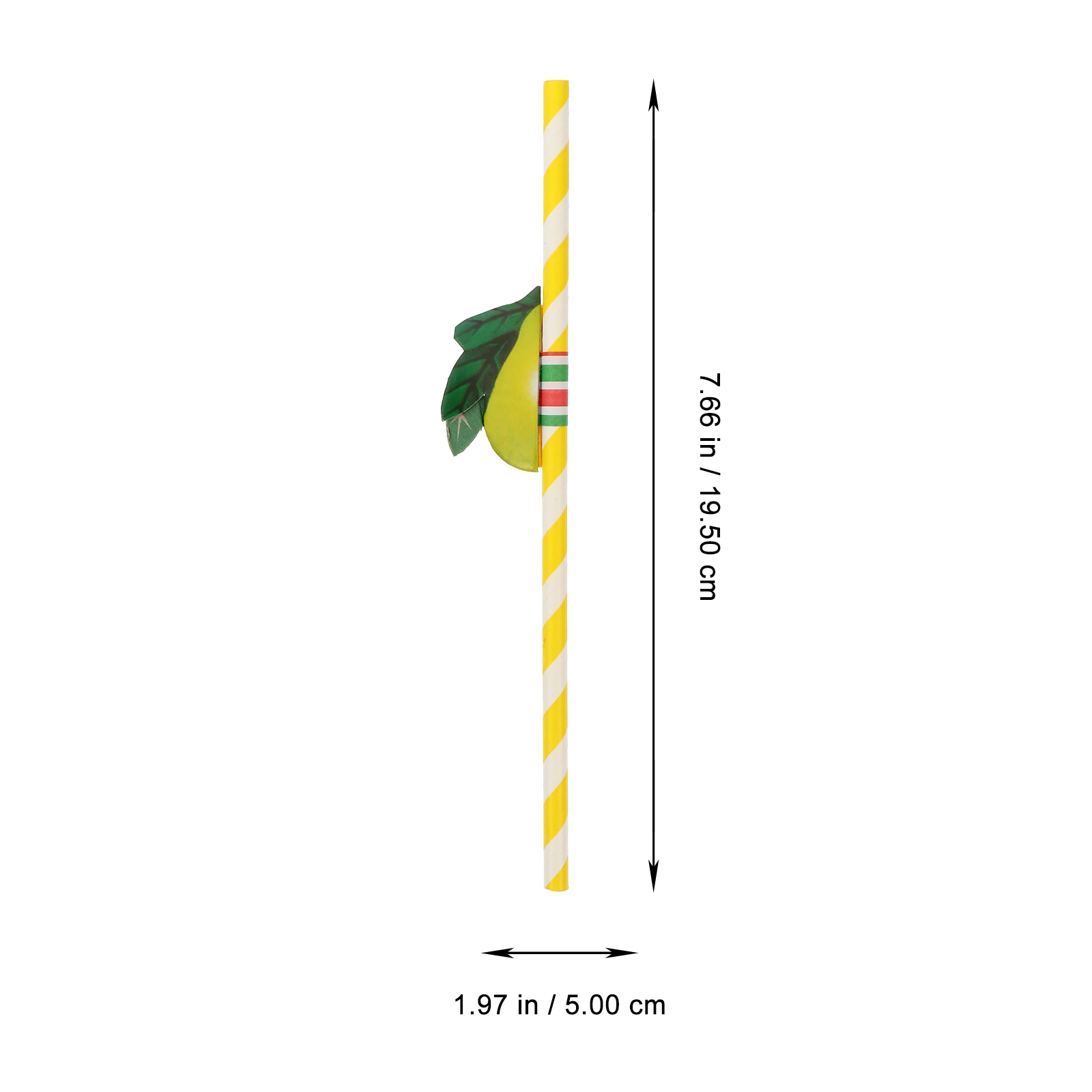 

50 Pcs Fruit Straws Smoothie Summer Paper Drinking Biodegradable Hawaiian for Drinks Coffee Shop Cocktail