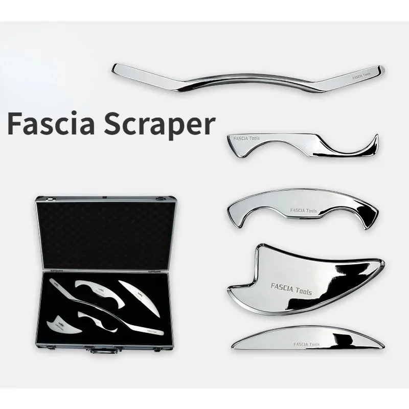 Stainless Steel Fascia Scraper Body Scraping Massage Tool Muscle Relaxation Meridian Massager Myofascia Gua Sha Physical Therapy