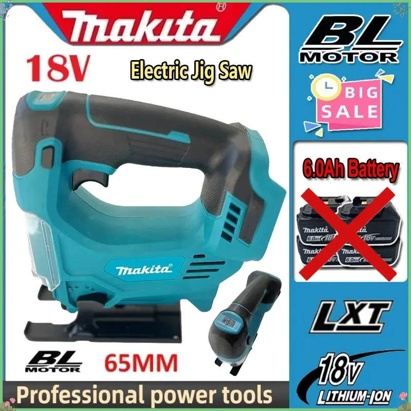 

Аккумуляторная бесщеточная погружная пила Makita, портативный многофункциональный инструмент для деревообработки, совместимый с аккумуляторами Makita.