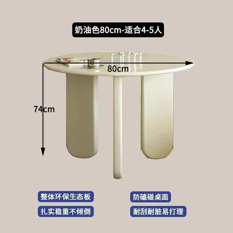 طاولة طعام مستديرة إسكندنافية وطاولة طعام وكراسي شقة صغيرة وطاولة وكراسي بسيطة للمقهى كريم المشاهير على الإنترنت