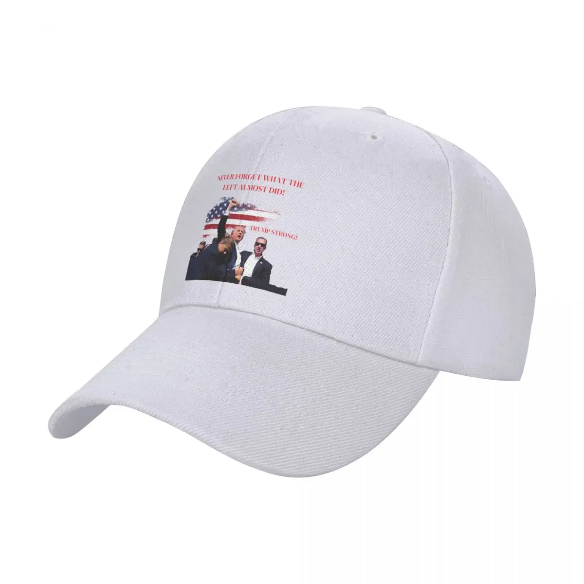 Never Forget What The Left Almost Did! Baseball Cap Men Women Sun Hat Trump Shot Fight 2024 Hats Adjustable Sun Hats Summer Hats