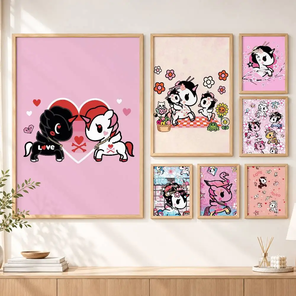 Sweet U-Unicorno Cartoon T-TokidokiS Customizable HD Self Adhesive Waterproof Wall Art Poster