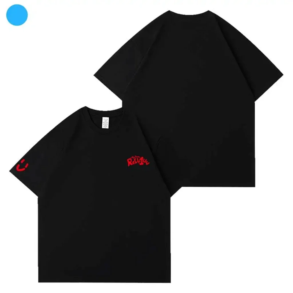 Kpop Korean Trend Stars Same Style RedVelvet2024 PRINTE T-shirt happines Fans Women Men Summer Oversized Cotton T-shirt