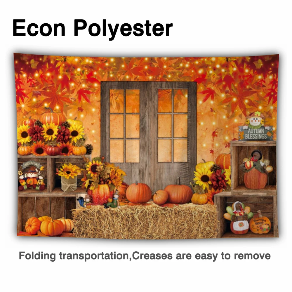 Funnytree 츄이 나무 배경 가을 헛간 덤불 호박 농장 생일 파티 초상화 아기 샤워 사진 소품 배경