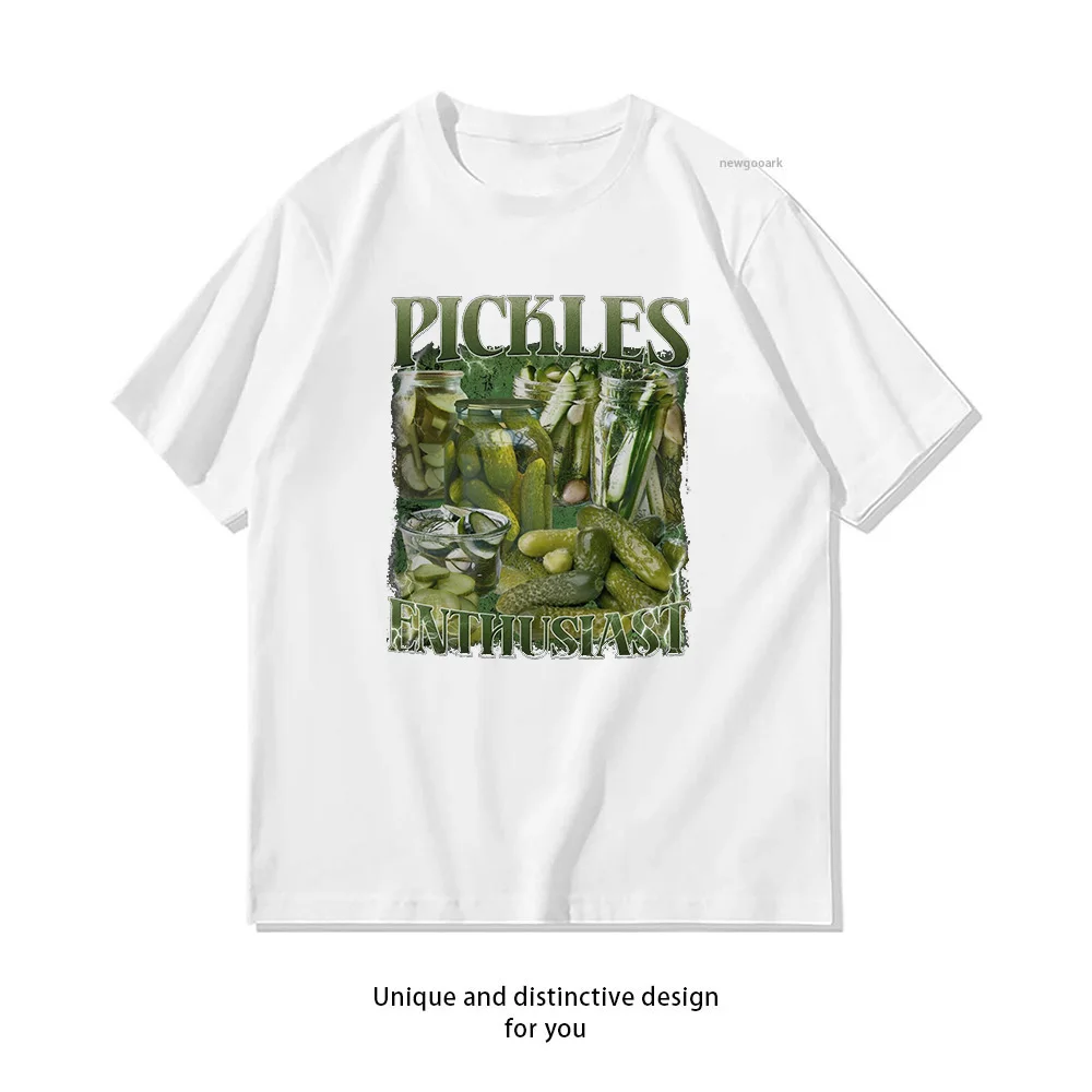 Pickle Enthusiast T-shirt Summer Cotton Woman Man Graphic T Shirts Adult O-neck Breathable Tops S-3XL