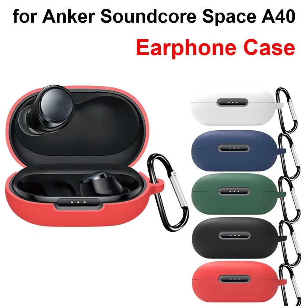 Silicone Headphone Protective Cover Shockproof Dustproof Wireless Earphone Case Washable for Anker Sound Core Space A40