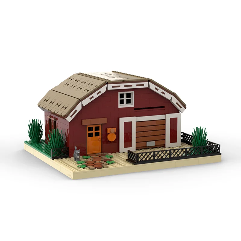 Mittelalterliches Haus Moc Bausteine Stardew Valley Scheune Modell Technologie Ziegel DIY Spiel Modell Montage Bau Spielzeug Geschenke