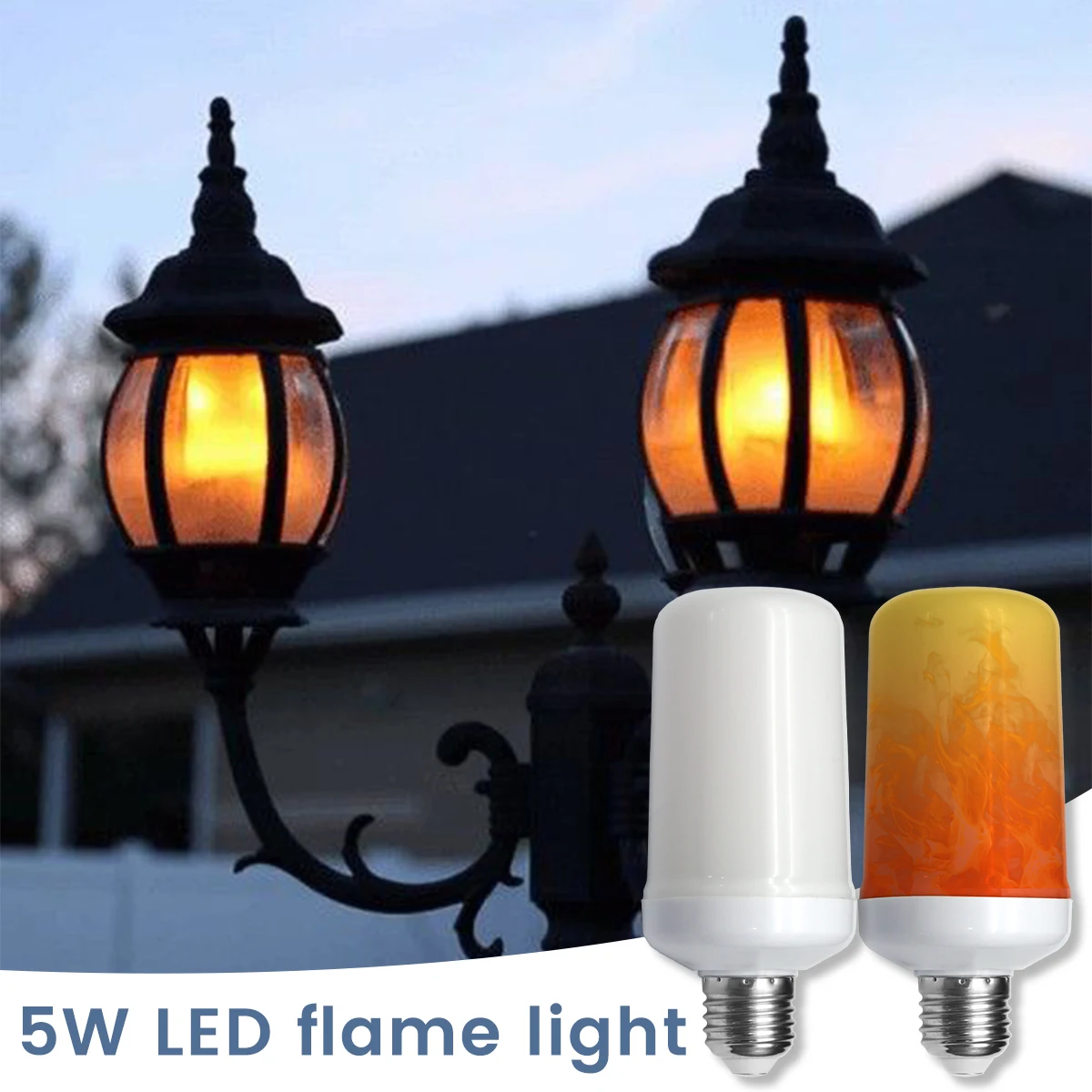 1-10PCS E27 LED Flame Bulb 3 Modes Party Light LED Flame Effect Lights Simulation Fire Lights Bulb KTV Festival Garden Decor