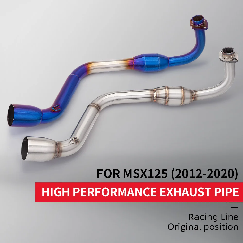 

2012-2020 Racing LineOriginal Position For Motorcycle Exhaust Pipe MSX 125Slip on Motorcycle Front Pipe Stainless Steel Tube