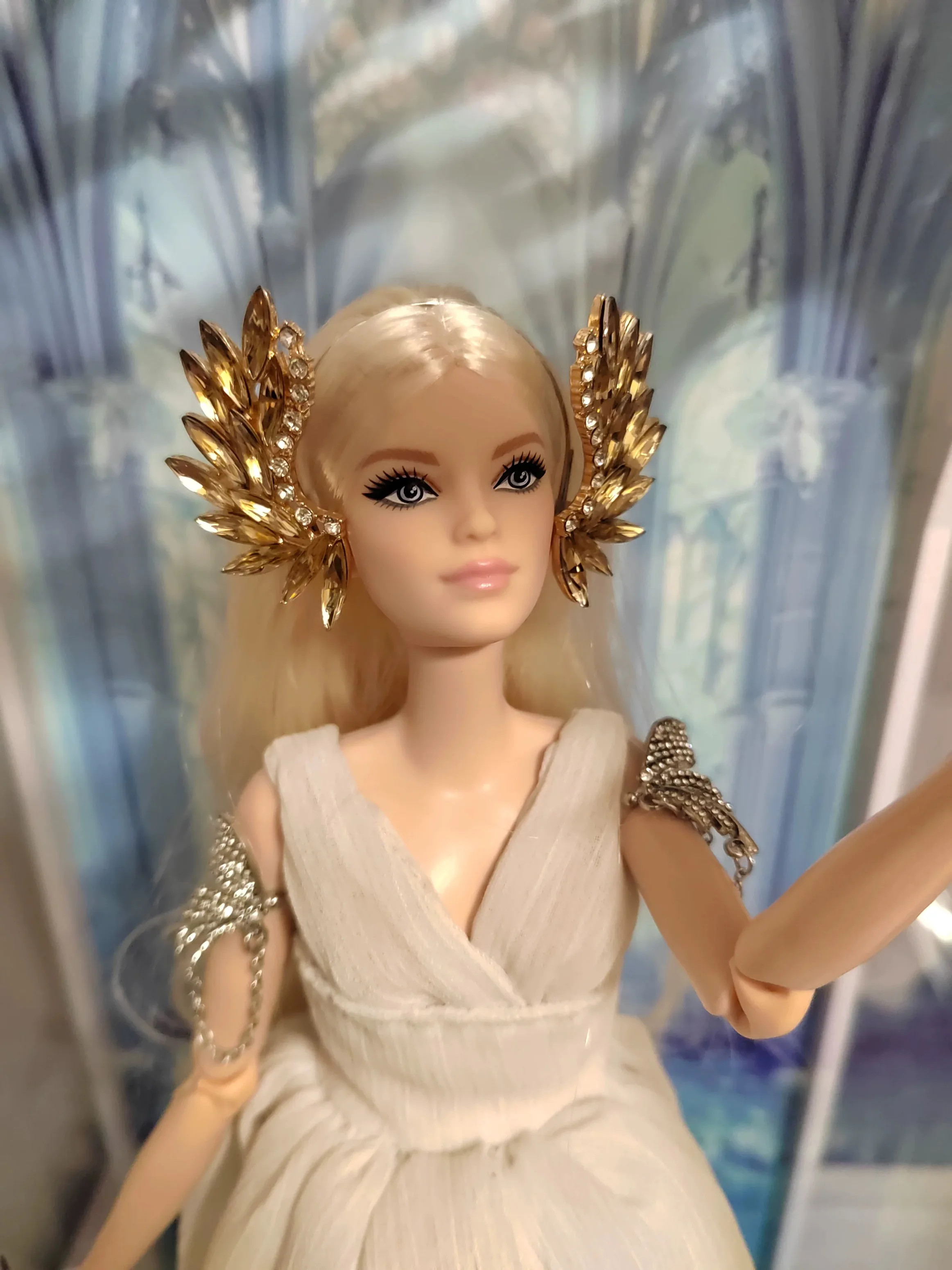 1/6 Doll Jewellery Accessories Exquisite Angel Wings Headdress + Luxury Diamond Necklace Set For 30cm BJD Doll DIY Dress Up