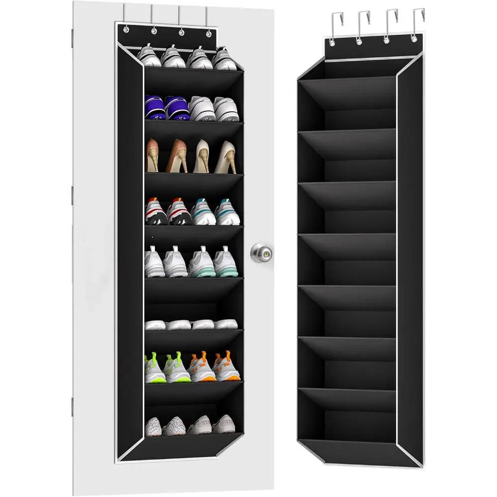 

Over The Door Shoe Organizer Storage 16-24 Pairs Hanging Shoe Rack Closet Door, Deep Pocket Shoe Holder or Sneakers, Boots Stora