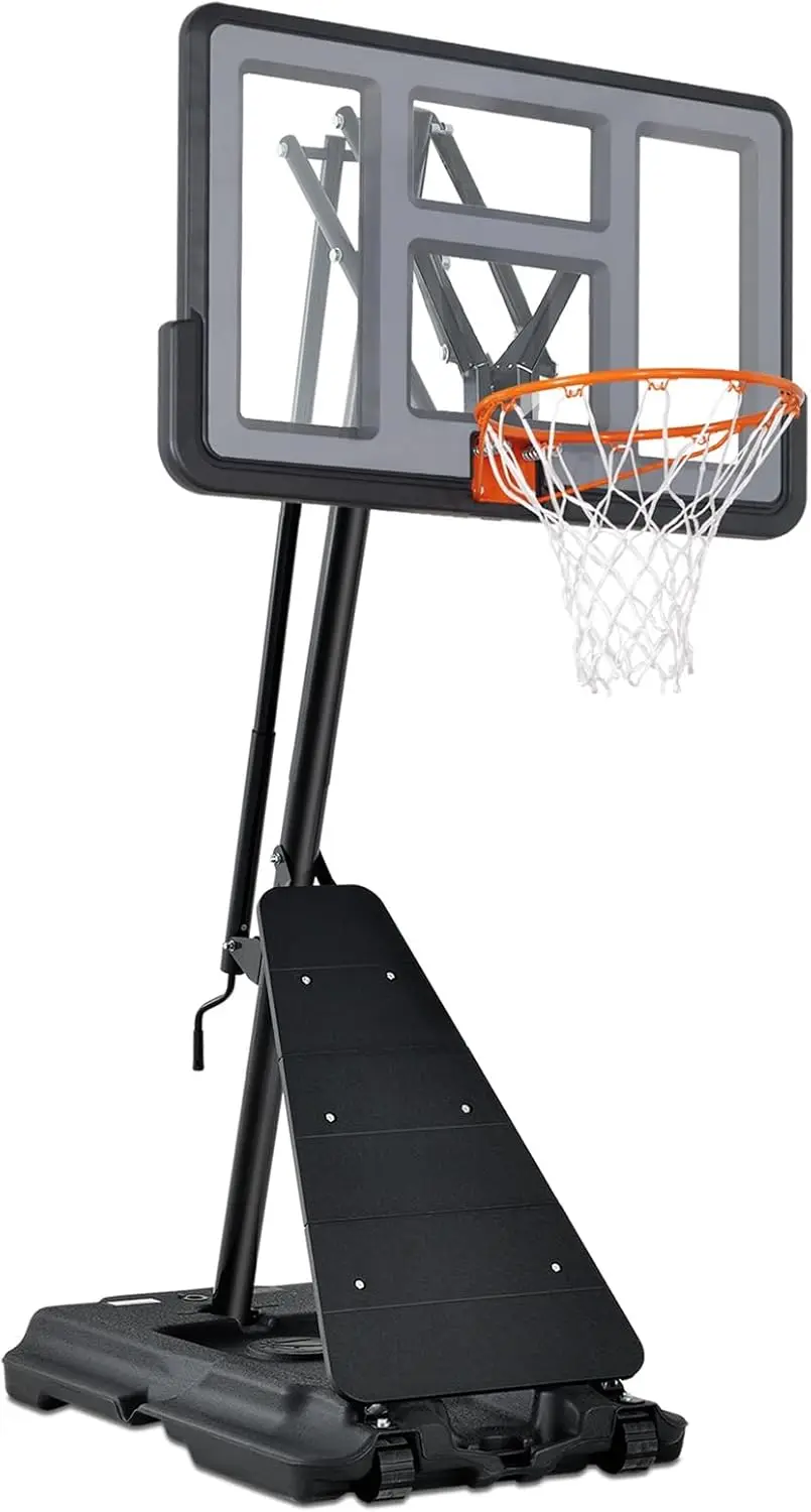 Basketball Hoop 5.3-10ft Adjustable Basketball Goal 44/48in Portable Basketball Hoop Outdoor for Kids Youth