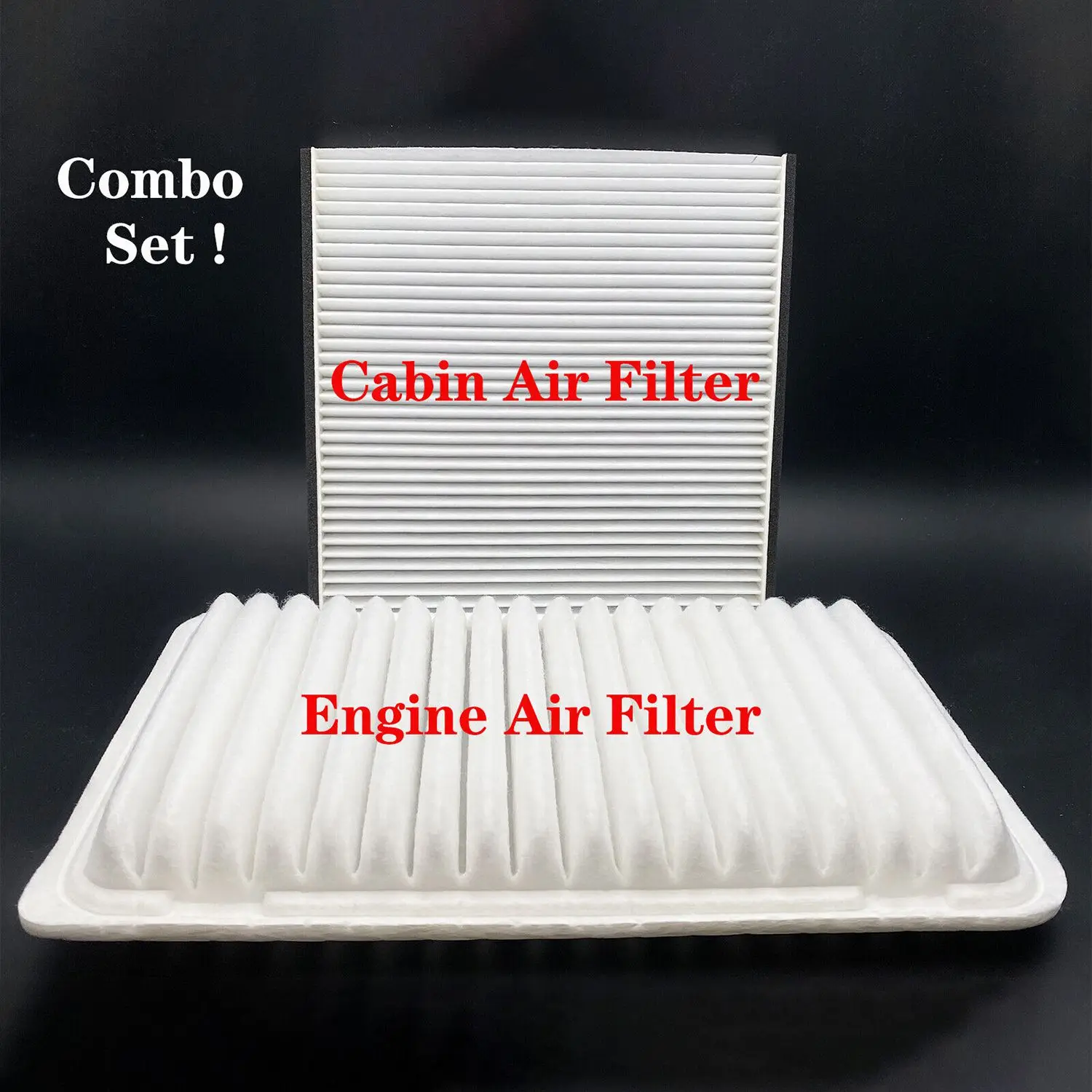 Cabin Air Filter & Engine Air Filter Combo for Toyota Sienna Camry Lexus RX350 ES330 2002-2010 17801-0H010,