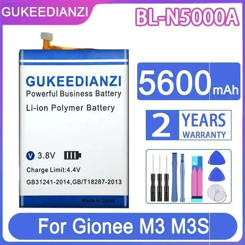 

For Gionee M3 M3S M4 Marathon Cell Phone Mobile Battery 5600Mah BL-N5000A Long Lasting