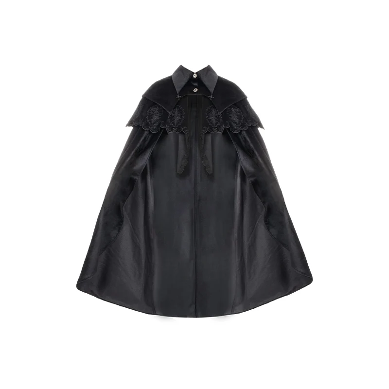 Design Gothic hundert passendes Stück Revers umhang abnehmbare Umhang Set Pilger Kreuz Lolita Herbst