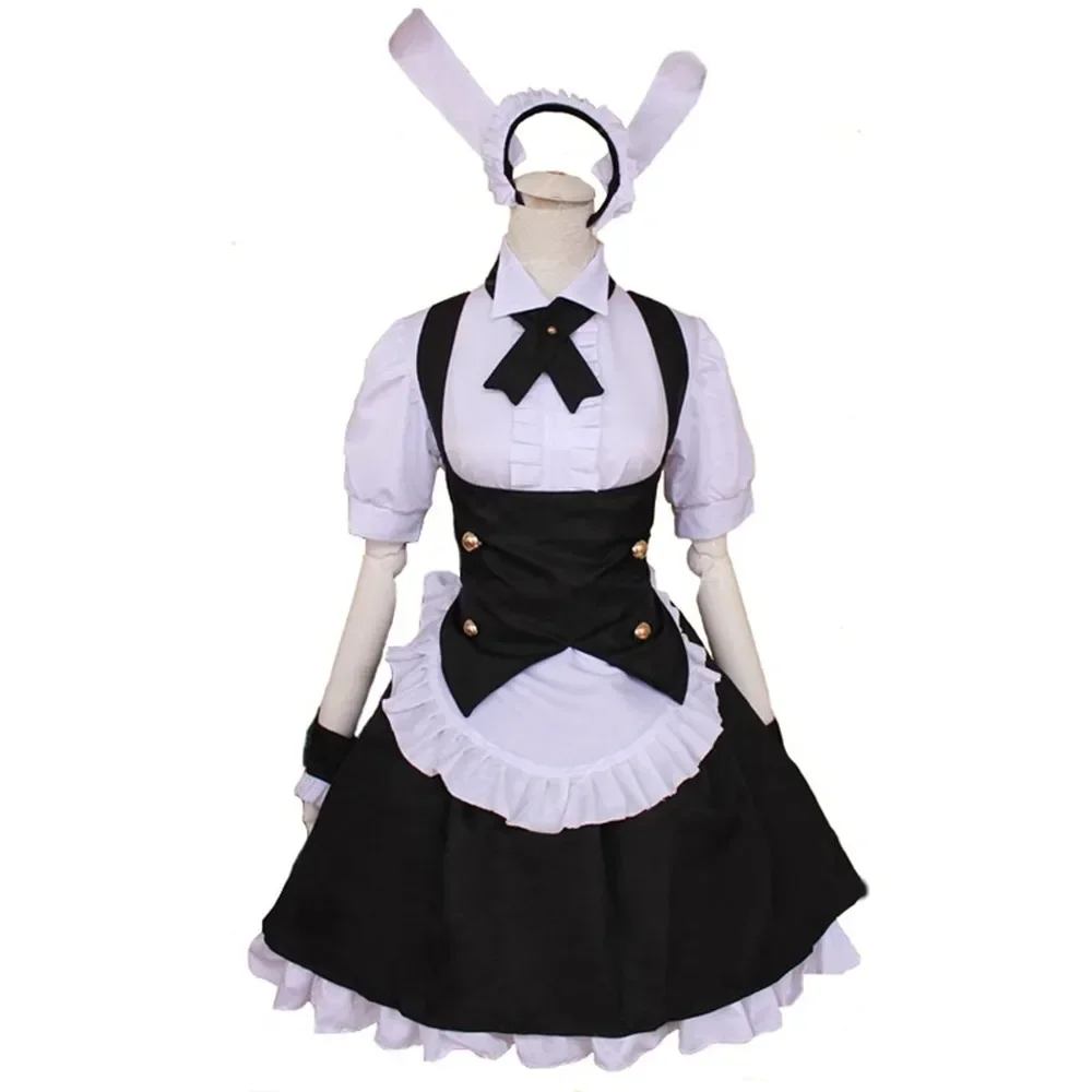 Costumes de femme de chambre française Lolita pour filles, robe de femme de chambre, cosplay de serveuse mignonne, fête de scène, costume AmRob