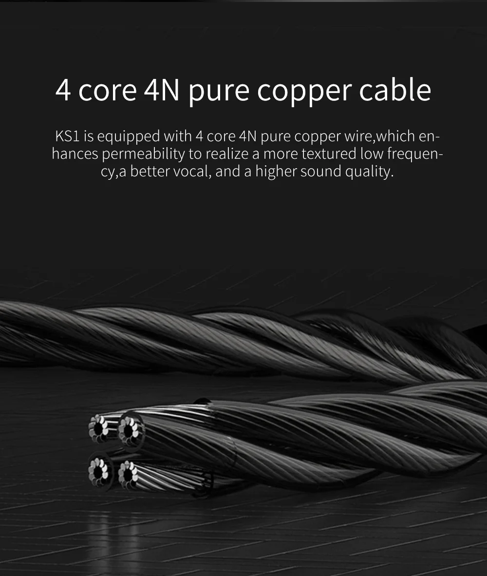 KBEAR KS1 HiFi Earphone 2Pin Cable in Ear Monitor Headphones for Singer Musicians Wired Earbuds IEMS for Gaming Wired Earbuds