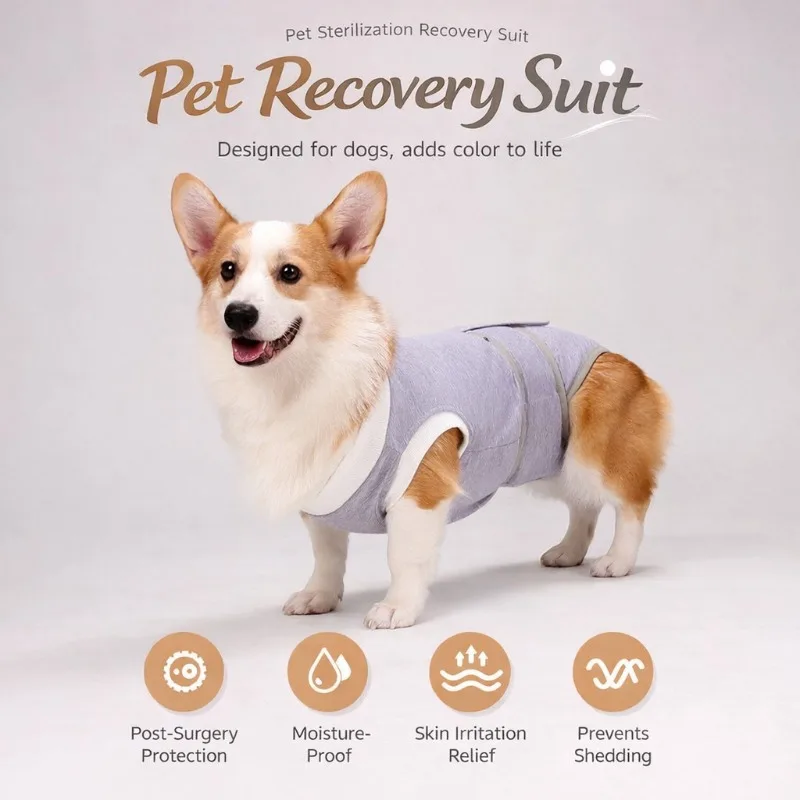 

Pet Surgery Recovery Suit for Dogs, Anti-Lick Spay Neuter Suit, Post-Operative Protective Clothing for Small Medium Dogs, Pet