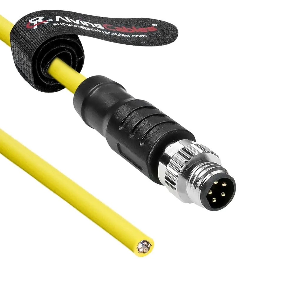 M8 5-Pin B-Code Male to Flying Lead I/O Cable for Cognex in-Sight Micro 2000