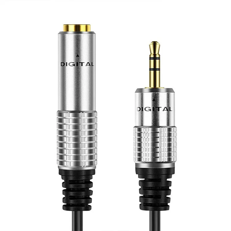 0.3 Meter Metalen Stereo 6.35 Vrouw Naar 3.5 Mannelijke Audio Adapter 6.35 3.5 Hoofdtelefoon Adapter