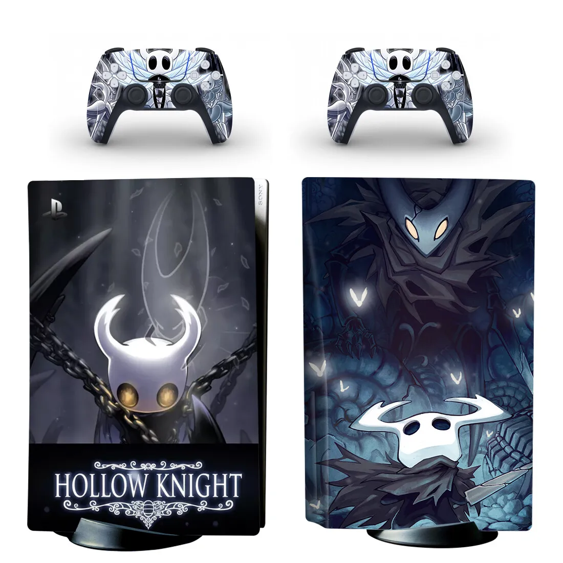 Hollow Knight PS5 disco piel pegatina calcomanía cubierta para consola y controlador PS5 disco gordo piel pegatina vinilo