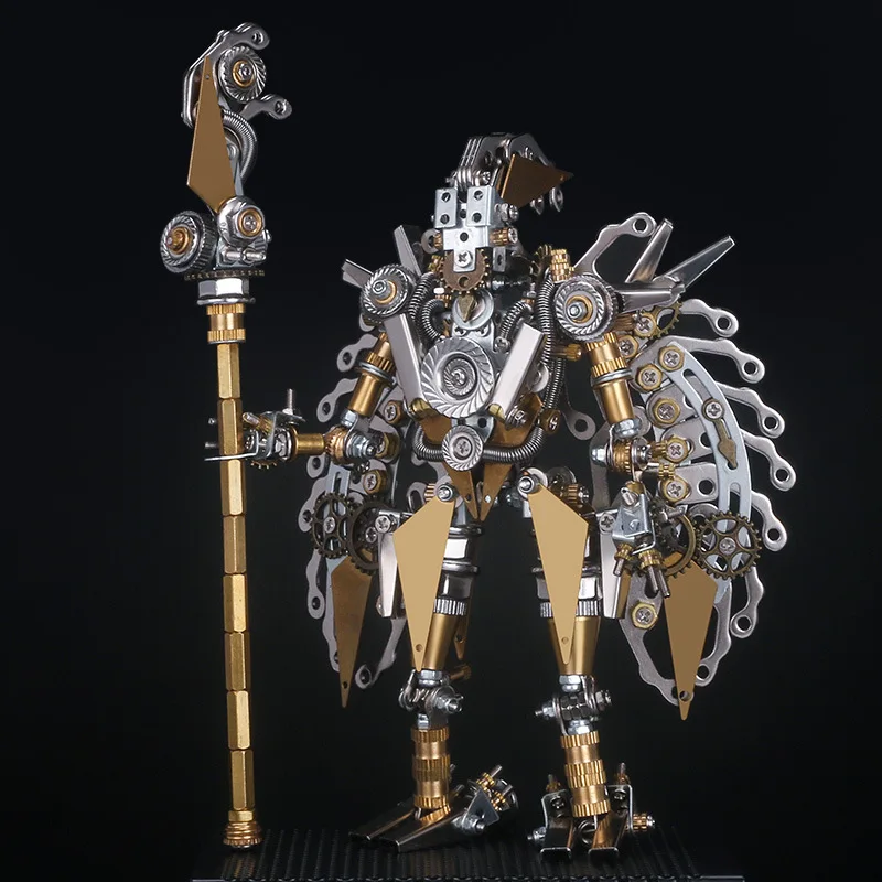 16cm Metal mecánico de moda 3D juguetes ensamblados tridimensionales estilo chino 1/12 modelo de Robot colección creativa artesanías