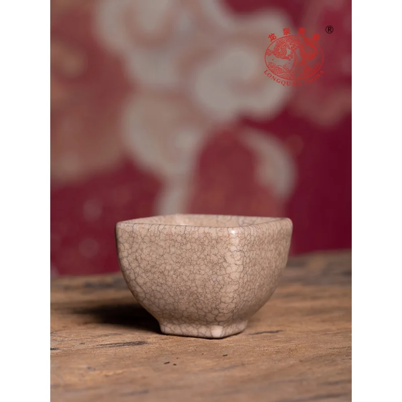 |Longquan Celadon Song Yun Master Cup Single Cup Handmade Brother Ceramic Kung Fu Tea Cup Longquan Kiln Personal Dedicated Tea C